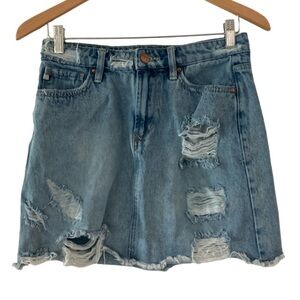 Dear John 27 jean skirt distressed